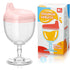 Irenare 1 Pcs Baby Wine Sippy Cup Plastic Goblet Cup No Spill
