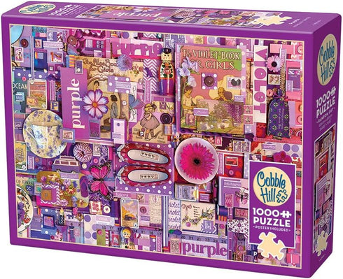 Cobble Hill 1000 Piece Puzzle - Purple, Sample Poster Included