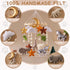 Wonderoo by Wowo Baby Mobile for Crib Handmade Hanging Felt Nursery Mobile Fits Most Crib Arms Gender-Neutral Safari