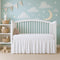 Cottington Lane White Infrant Crib Bed Skirt Dust Ruffle with Split Corner,