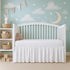 Cottington Lane White Infrant Crib Bed Skirt Dust Ruffle with Split Corner,