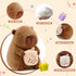 13-inch Cute Capybara Plush with Boba - Kawaii Capybara Stuffed Animal Pillow Soft Stuffed Plush Toy - Capybara Party