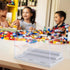 Mlikero 2 Pack Display Case for Minifigures - Clear Dustproof Acrylic Storage Box with 3 Movable Steps, Gray