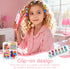 3 4 5 6 8-12 CLRDZN Hair Gem Stamper Kit,Hair Ties and Hair Clips Bling Hair Jewels for Girls Toys, Hair Styling Tool