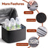 2 Pack, 6 NCVI Breastmilk Cooler Bag with Ice Breast Pump Bag with Cooler Fits Bottles, Double Layer Breast Milk Travel