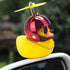 Wonuu Rubber Duck Car Ornaments, Yellow Duck Dashboard Decorations with Cool Glasses and Propeller Helmet