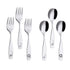 ANNOVA Kids Silverware Set, 6 Pieces Stainless Steel Flatware for Children, 3 Forks & 3 Spoons, Safari Animals Etched