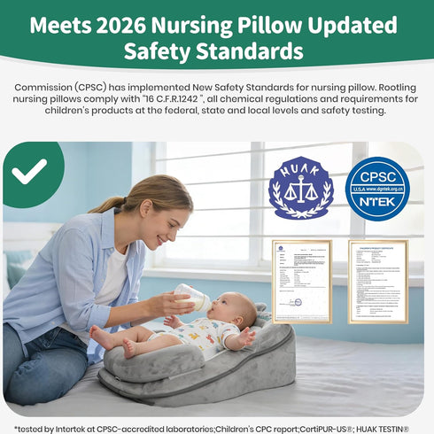 Rootling Baby Feeding Pillow, Anti Overflow Feeding Pillow for Reducing Spit-Up, Safety Nursing Pillow, Baby Lounger