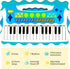 GLACER 31-Key Kids Piano Keyboard Toy with Stool - Portable Electronic Musical Instrument with Microphone for Ages 3+