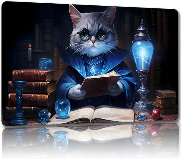 Malqiqi Playmat for MTG, with Free Storage Bags,Game Mat 24 x 14 inches,