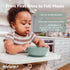 (Set 2) 100% WeeSprout Suction Bowls for Baby & Toddlers of - Silicone w/Plastic Lid - Leak Proof Feeding Supplies