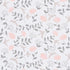 100% Lambs & Ivy Petals White/Pink/Gray Floral Cotton Fitted Crib/Toddler Sheet