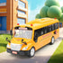 Cdymkf Kids1/16 4 Yellow School Bus Toy for Scale Interactive Friction-Powered Car with Different Flashing Lights