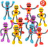 ArtCreativity Bendable Robot Figures, Set of 12 Flexible Men, Robot Party Favors