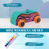 Leitee 24 Sets Unfinished Paintable Wooden Cars DIY Toys with Watercolor Paint for Woodworking Crafts