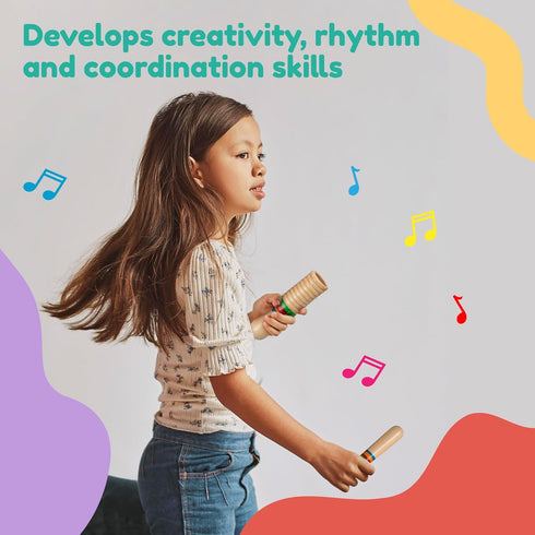 Set Stoie's Musical Toys for Toddlers, Wooden Percussion Instruments Toy for Kids Baby Preschool Educational Musical