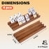 Set 4 WodGod Wooden Domino Racks of Pcs, Wood Domino Tiles Trays, Domino Holders Organizer for Mexican Train and Other