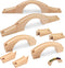 2 Pack Wood Train Track Extension Wooden Train Bridge Track Wooden Railway