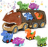 Dinosaur Toys for Kids 2-4 Boys,Dinosaur Car Carrier Truck Toy with 4