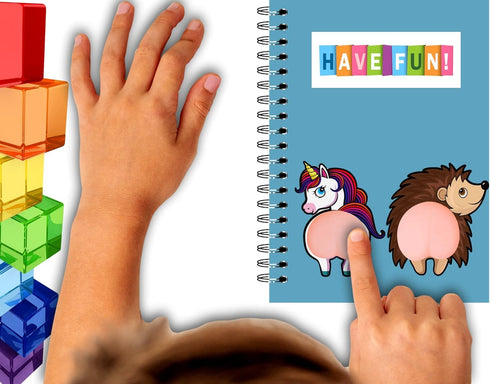 (1 Packs 2) 3D Stuffers.4416-1 JA-RU Tooshie Squishy Stickers of Stickers Squishy Toys Squeeze Stretch The Tooshie Butt