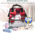 DWVTSLH Backpack Mummy Backpack Handmade Hearts Diaper Bag Multifunction Nappy Bags Waterproof Large Capacity Travel
