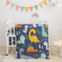 Datura home 3-Piece Crib Bedding Set with Comforter, Sheet & Skirt, Watercolor Butterfly Printed