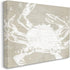 Stupell Industries Muted Ocean Crab Rustic Crustacean Grain Pattern