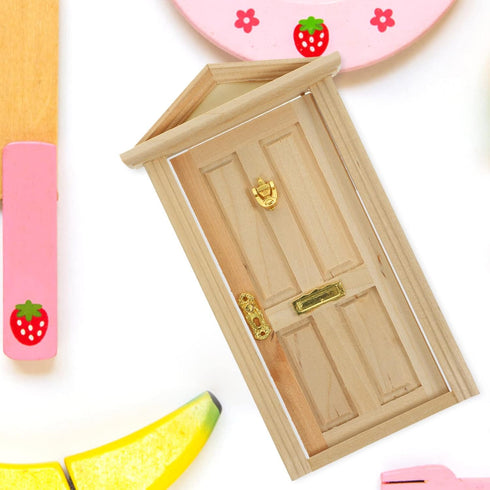 Wooden Dollhouse Door, Mini Wooden Door 1:12 Scale for Dolls DIY Dollhouse Furniture Accessories