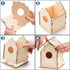 Coloch 6 Pack DIY Birdhouse Kits, Wooden Crafts for Children to Build and Paint, Includes Paints and Brushes