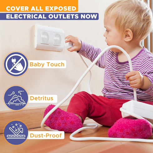 Mommys 36 Pack Helper Outlet Plug Covers Baby Proof Electrical Outlet Protectors, Childproof Socket Safety Caps, Easy