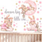 Mamarons Pink Bunny Nursery Wall Decals-Baby Girl Room Rabbit Wall Decor, Animal Stickers
