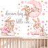 Mamarons Pink Bunny Nursery Wall Decals-Baby Girl Room Rabbit Wall Decor, Animal Stickers