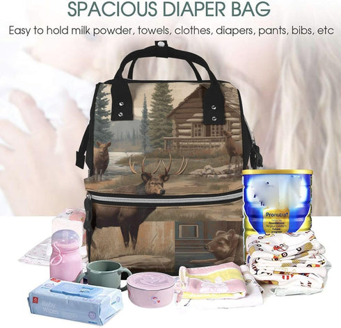 HEBSDFG Backpack Many dogs Prints Changing Bag Baby Diaper Bags for Mom Dad, Waterproof Nappy Rucksack Multifunctional