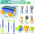 Wheelbarrow Set 10 4 Set deAO Kids Garden Wagon and Gardening Tools Play Includes Accessories and Plant Pots,Great