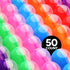 Entervending Empty Clear-Colored Round Capsules, 2 inch, 50 pcs Bulk for Toy Gumball Machines
