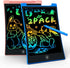 KOKODI 2 Pack LCD Writing Tablet, Colorful Doodle Board for Kids, Educational Birthday Gifts for Ages 3-8