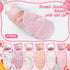 VitalCozy 6 Pack Set Set 3-7 Lbs) Preemie Swaddle Blanket Wrap with Hat Cotton Baby Swaddle Wrap Hat for Preemie
