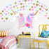 Unicorn Wall Decal, Large Size Unicorn Wall Sticker Decor for Girls Kids Bedroom Birthday Party