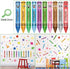 10 Sheets Creative Colorful Crayons Wall Decals Watercolor Ink Splash Dots Pens Wall Stickers DIY Removable Peel