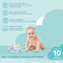 Spasilk Washcloth Wipes Set, Pack of 10, Soft Terry Washcloths for Newborn Boys and Girls, Blue Dots