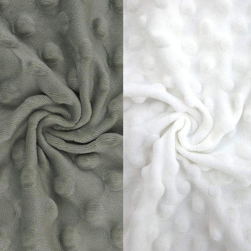 2 Pack 2 Pack) BlueSnail Ultra Soft Minky Dot Changing Pad Cover (Gray+White