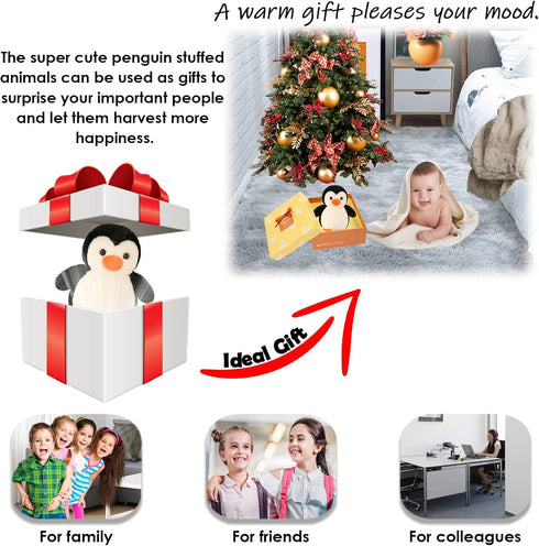 8.7 zhidiloveyou Penguin Stuffed Animal Plush Cute Baby Penguin Toy Gifts for Kids Adults