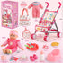 Set 12.5" 2 Sets 16 3-5 4-6 YIYBM Baby Doll with Stroller with Baby Dolls, Handbag, Doll Clothes and PCS Doll
