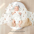30"x40"(Bunny) lulumoon Baby Blankets for Newborn Unisex: Thermal Minky Dotted Backing with Bunny Print - Muslin