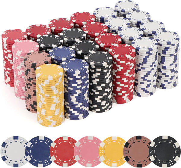 Poker Chips Set for Card Board Game, 11.5 Gram, for Texas Hold'em, Blackjack, or Late Night Poker Games