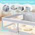 50 50 27 inches Fshibila Baby Playpen with Mat, Baby Playard for Toddlers, Sturdy Safety Play Yard with Soft Breathable