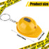 Bonuci Construction Party Favors Mini Flashlight Keychain, Miniature Construction Helmet Flashlight for Man Birthday