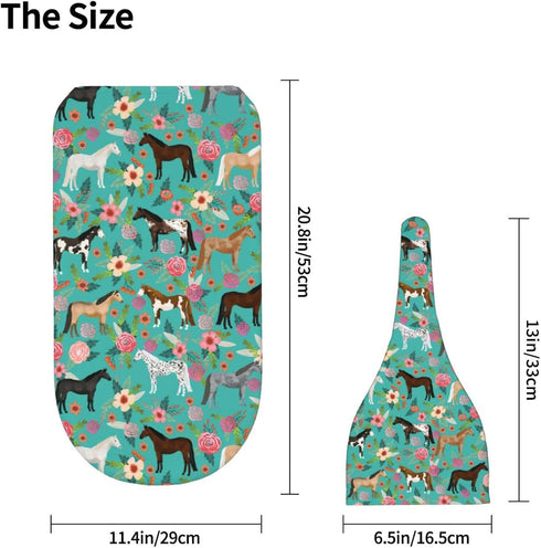 Horse Baby Stuff Gift for Girls, Newborn Swaddle Blanket Beanie Set, Soft Stretchy Horse Baby Blanket for Baby Shower