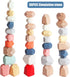 BESTAMTOY 36 PCS Wooden Sorting Stacking Rocks | Sensory Toddler Montessori Toys for Kids 3-6 Years