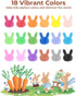 18 1-3 30-Page 120 JUPITEARTH Carrot Crayons for Kids Colors, Non Toxic Beeswax Crayons for Toddlers with Coloring Book